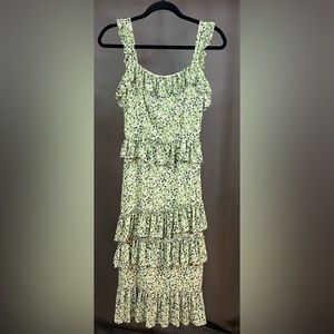 Floral Ruffle Midi Dress